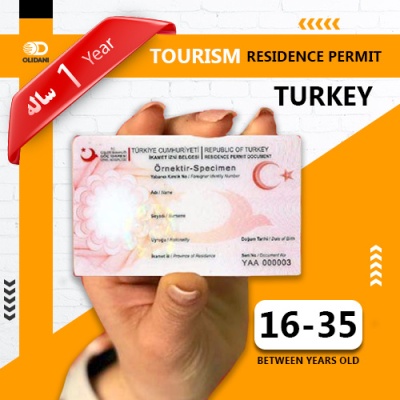 One year Turkey Tourist Residence Permit Age 16 to 35