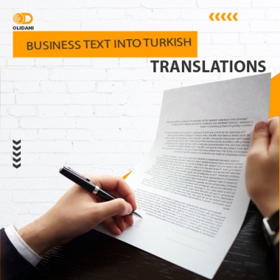 Translation business text into Turkish